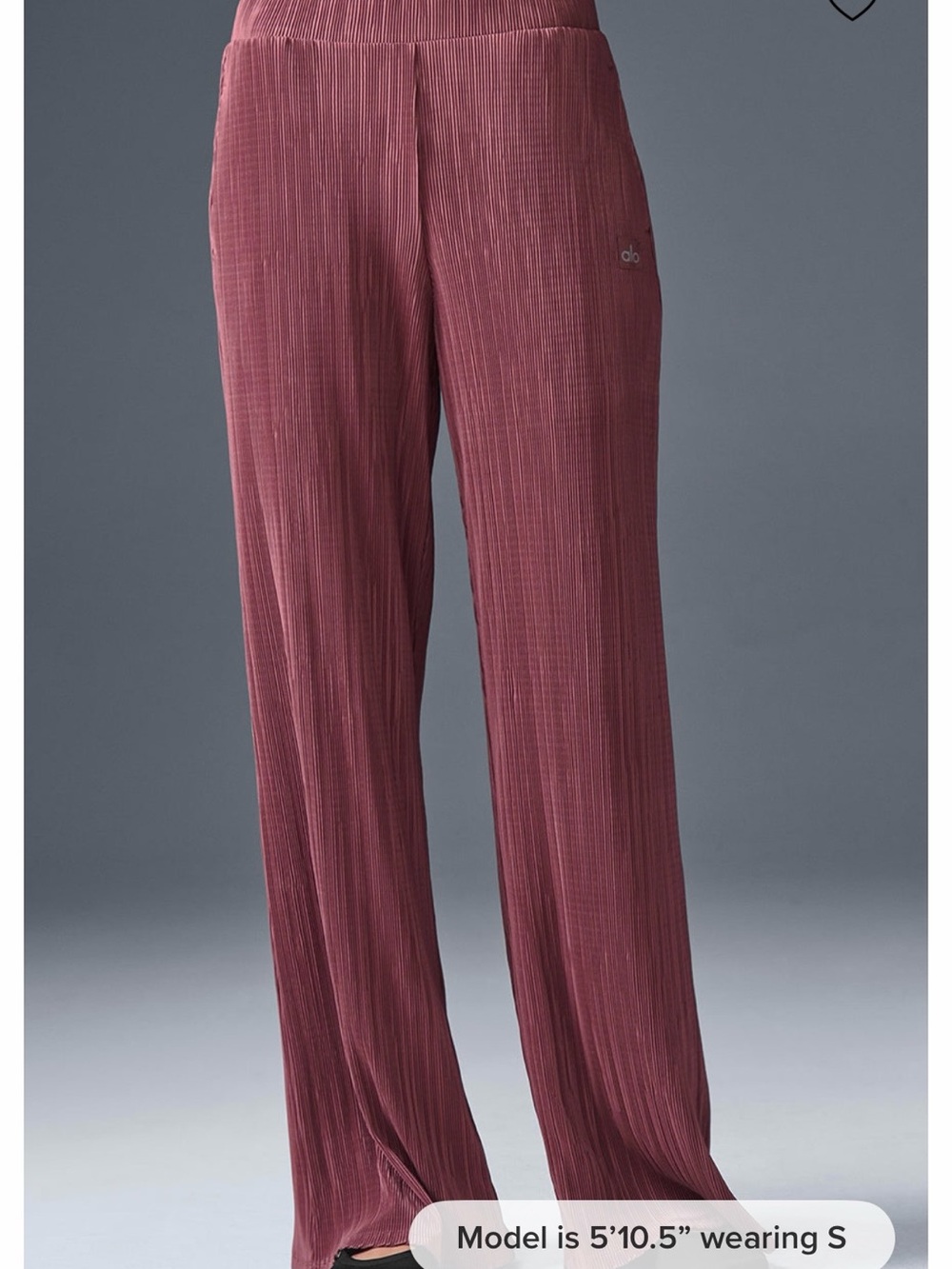 ALO Yoga High Waist Micro Plisse Straight Leg Pants
